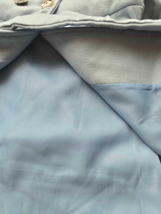 Детско палто с колан – светлосиньо