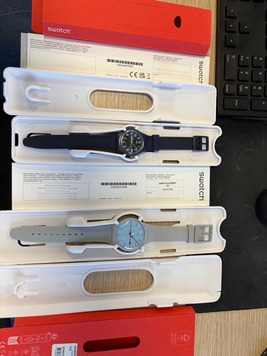 Ceas unisex Swatch Blueberry Sky, Ceas Swatch Skin Classic SO28N702