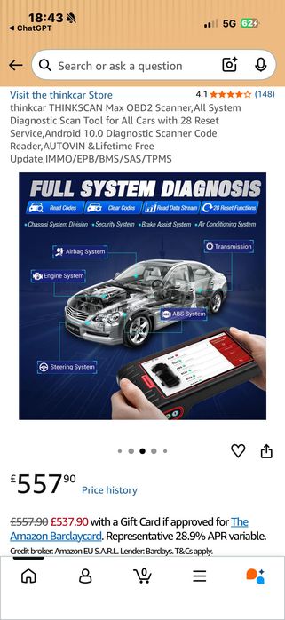 THINKSCAN Max OBD2 Автомобилна Диагностика
