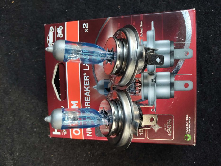 Kрушки  Osram night breaker laser + limastar h4 бяла светлина подарък!