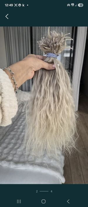 Волос натуральный блонд