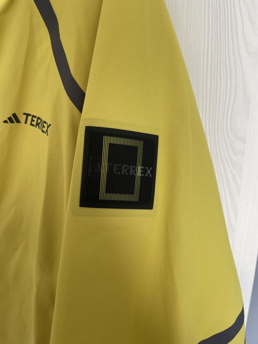 Jacheta Adidas Terrex x National Geographic Climaproof Rain Jacket Yellow