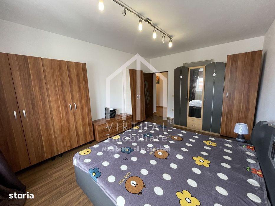 Apartament de inchiriat 3 camere, 2 bai, bucatarie inchisa- Turnisor