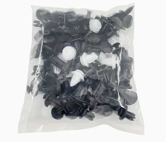 6 вида автомобилни универсални пластмасови закопчалки/щипки, 100бр.