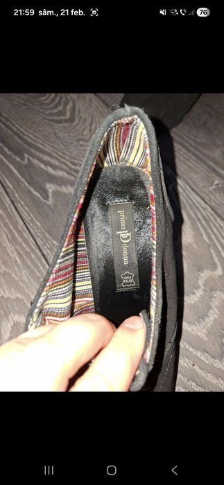 Pantofi dama din piele întoarsă
