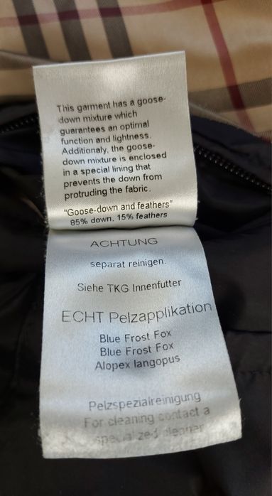 Burberry down jacket,XL/54,мъжко пухено яке 80%пух 20 пера оригинал