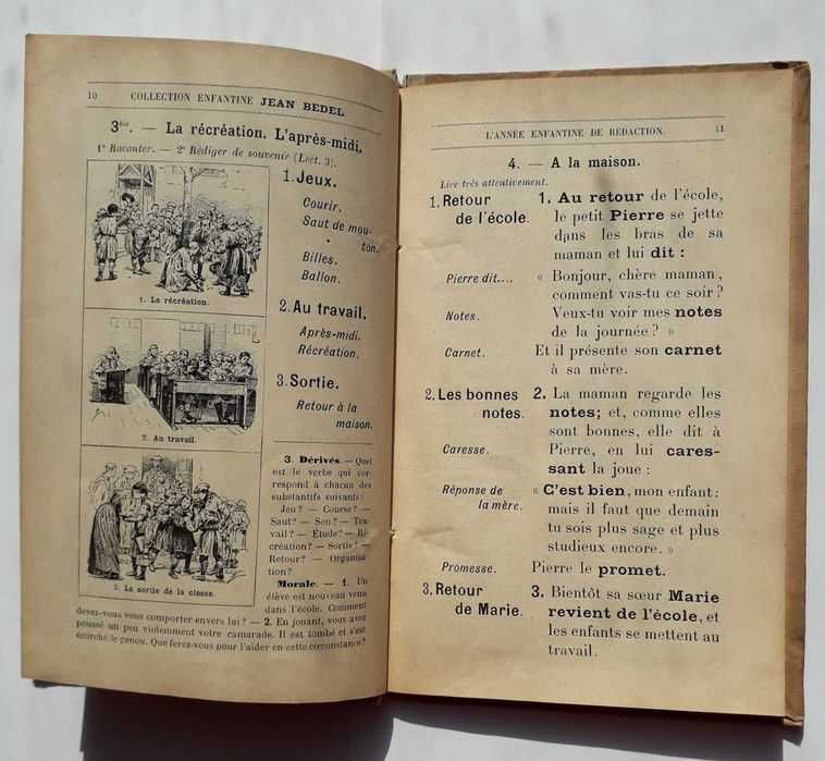 Manuale școlare vechi în limba franceză