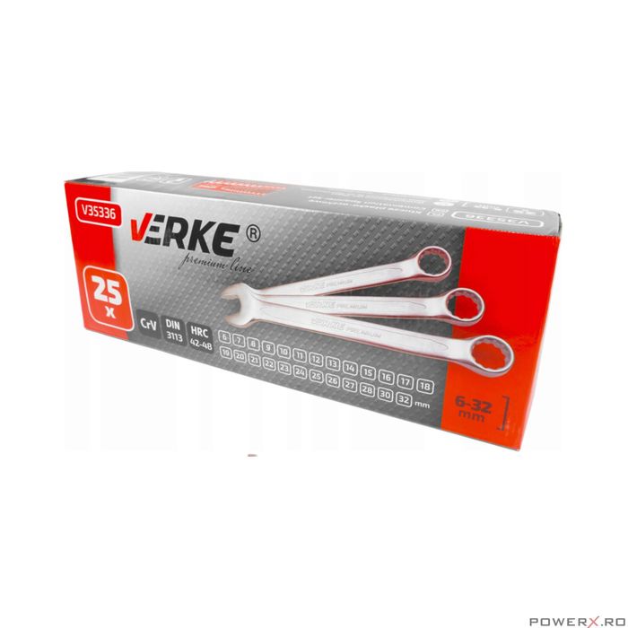 Set chei combinate fixe - inelare 25 piese profesionale, 6 - 32mm