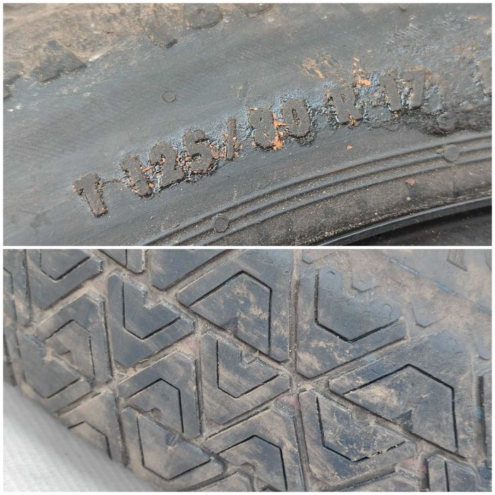 Roată de rezervă slim 5x108 T125/80 R17 DOT 4417 Volvo V60 (2018-2020) Cod:31302356 (3D)
