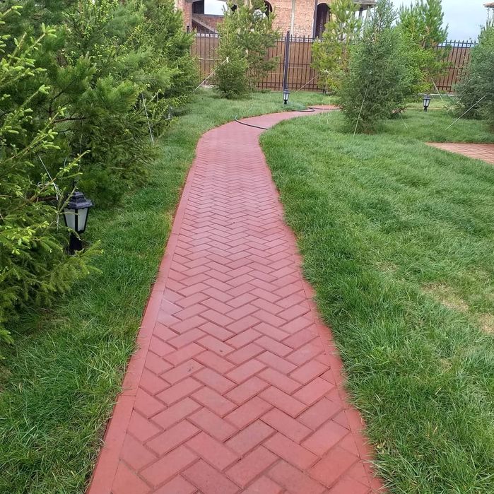 Укладка брусчатки.  Благоустройство.