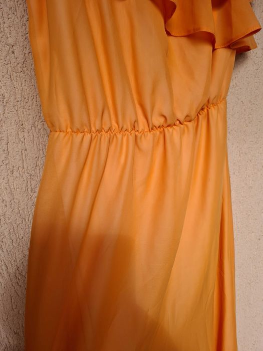 Rochie de seara lunga portocalie