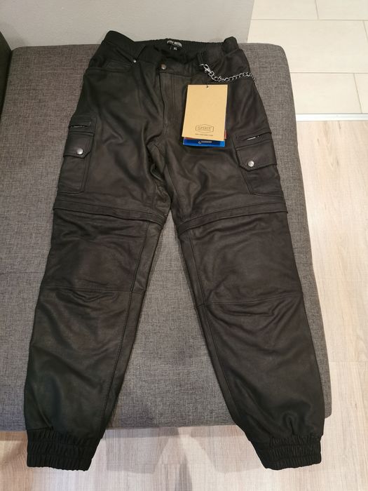 Pantaloni din piele Spirit Motors Crazy Conner, negri, mărime  XL