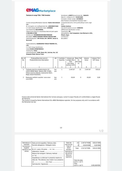 Trotineta Kukirin G2
