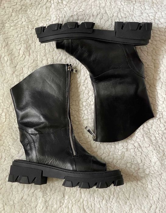 Sandale romane negre dama piele gladiator fermoar cizme vara femei