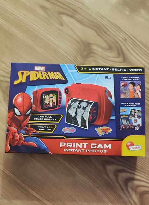 Cameră foto instant Lisciani Spider-Man Print Cam 3 în 1 (nouă)