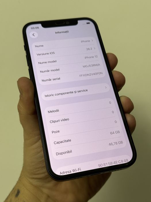 iPhone 12 Black Edition 64GB Neverlocked Impecabil Battery 95%