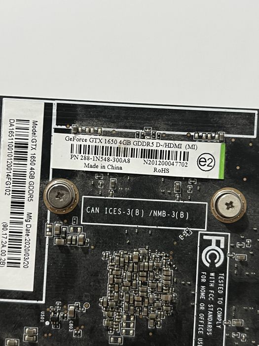 Видеокарта GTX 1650 4gb