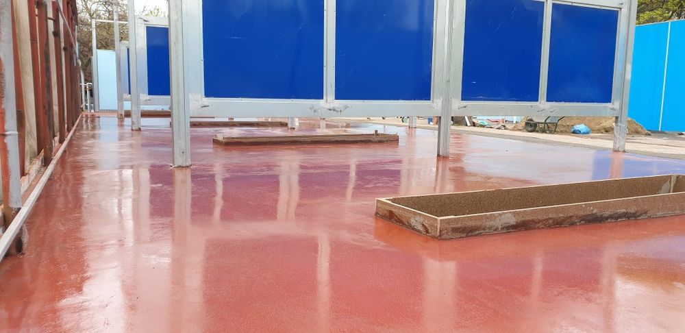 Sapa Beton colorat finisat cu Elicopter si cuart, Antiderapant, Periat