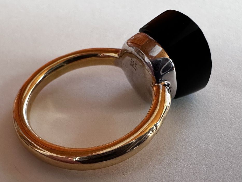 Inel aur cu piatra onix