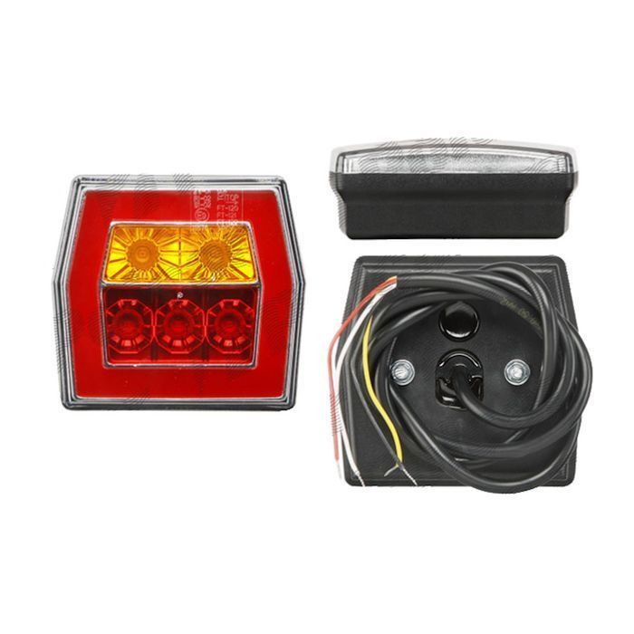 Lampa auto BestAutoVest pentru remorca cu LED, universala Dreapta/Stanga 12/24V, 95x90x45mm. Rosu/ Galben, 1 buc