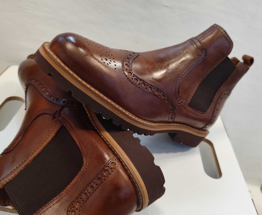 Ghete chelsea 41 41.5 brogue premium Wanted NOI piele naturala moale