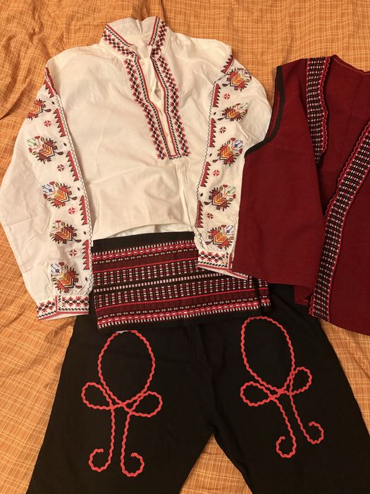Мъжка тракийска народна носия - 100 % фин памук и вълна (пълен комплект) обличана веднъж размер XL