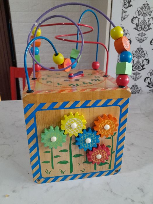 Cub educativ din lemn 20/22/35 cm