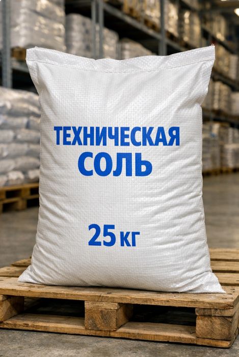 Продам техническую соль в мешках по 25кг.