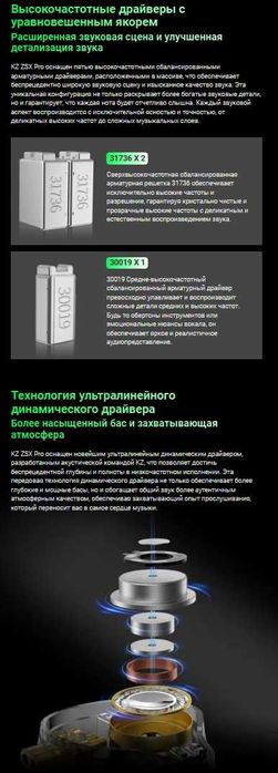 Новые запечатанные KZ ZSX PRO  наушники Hi-Fi 1DD + 5BA