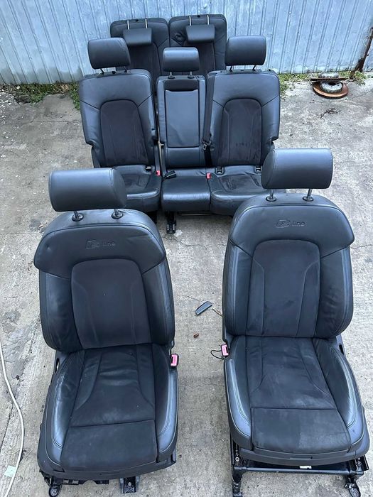 Interior S-Line Recaro Audi Q7 2006–2015–full electric   memorii–piele