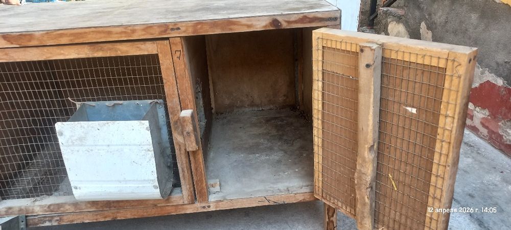 Куён учун кафас+ Маточник. Кормушка поилкаси бор