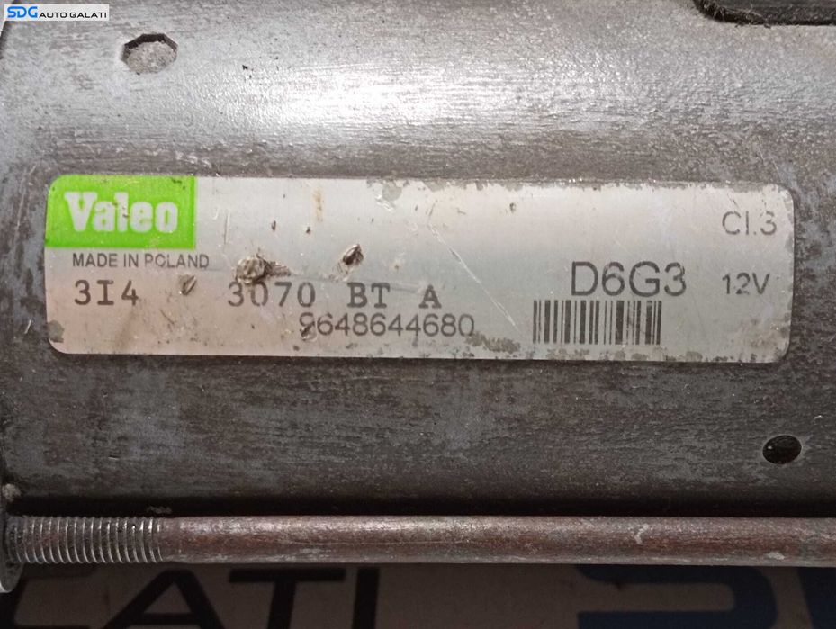 Electromotor VALEO Cu 9 Dinti Peugeot 306 1.4 1.6 1997 - 2006 Cod 9648644680 [M5832]