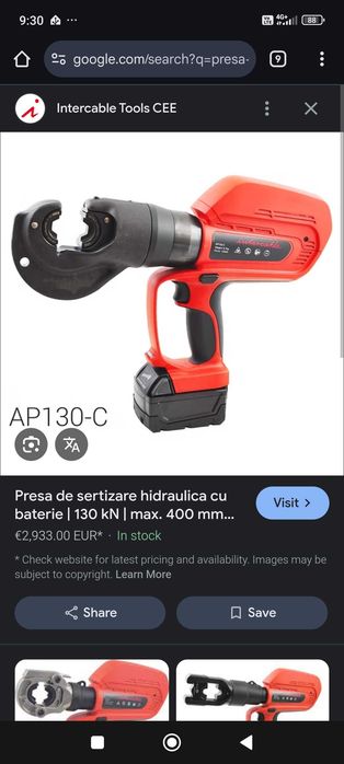 Presa sertizat mufe papuci cabluri Intercable