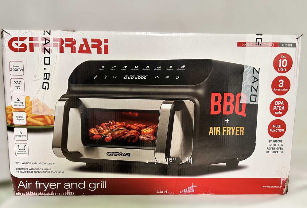 G3 Ferrari G10181 Airfryer BBQ фритюрник с горещ въздух и грил 10L