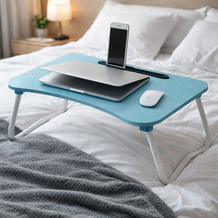 Сгъваема маса з лаптоп или хранене