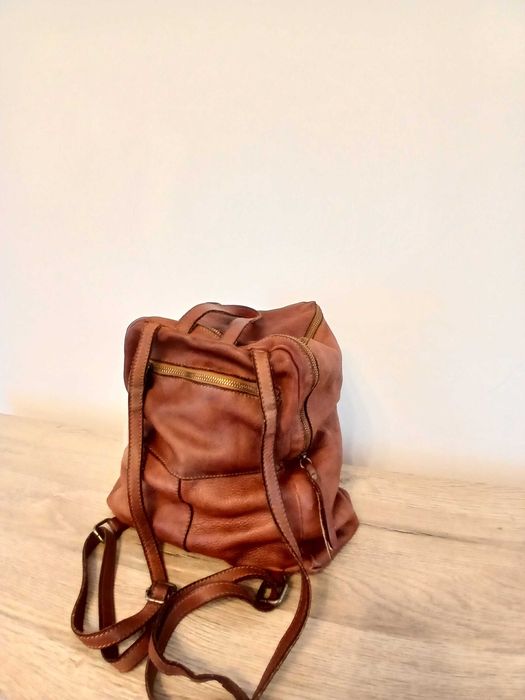 Rucsac din piele naturală moale – lucrat manual, model unic
