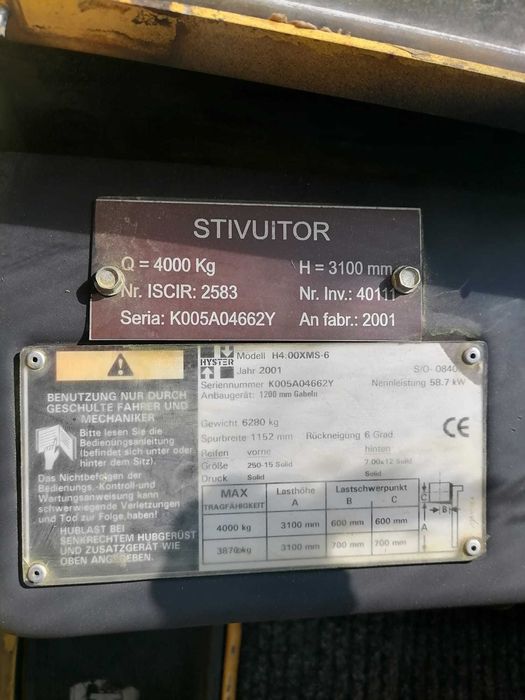 Motostivuitor Hyster 4.5T