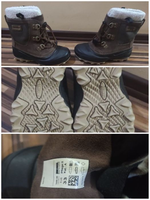 Ghete copii  pt zăpadă MEINDL Columbia Geox, mărimea 32-33_34-35