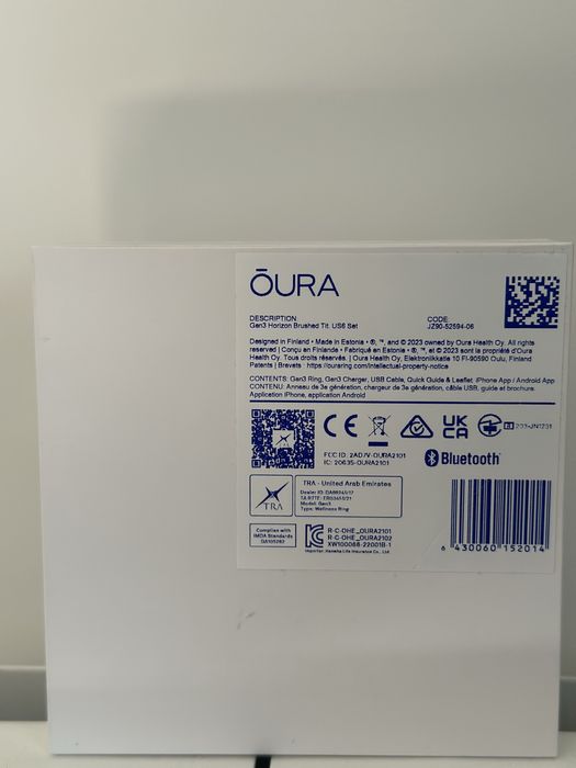 Oura Ring Generation 3 Horizon Brushed Titanium US6