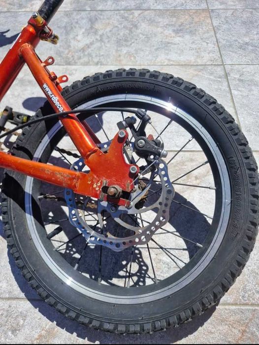 Bicicleta Go Kart 16 inch RDB, pentru copii 4-6 ani, disc frana fata/spate, culoare rosu
