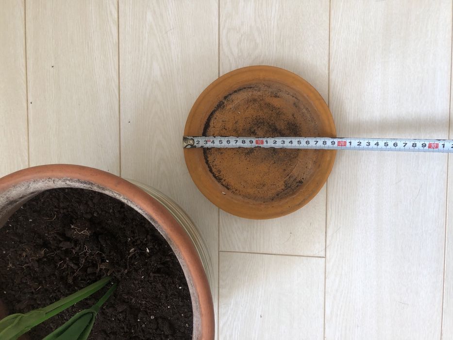 Керамический горшок с керамическим поддоном