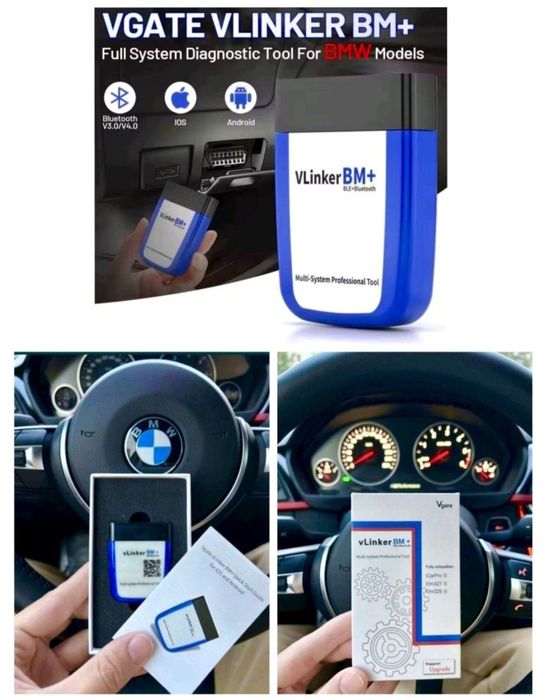 Vlinker BM+ Codare Bmw BimmerLink BimmerCode Interfață Bmw BT 4.0 Dual