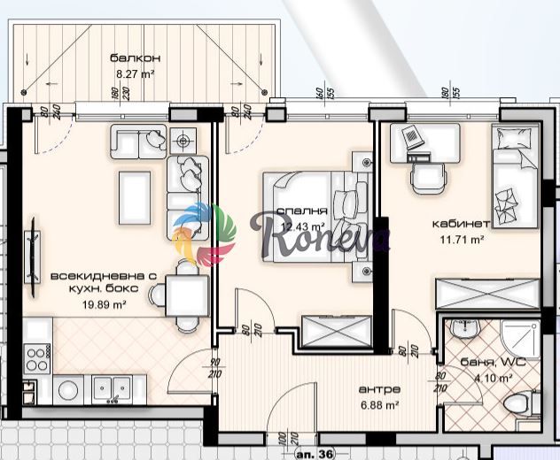 Продава се Тристаен апартамент в Варна, Владислав Варненчик - 91 кв.м за 1264 €/кв.м - Снимка #3