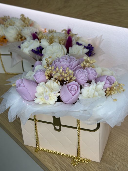 Buchete flori din ceara de soia naturala