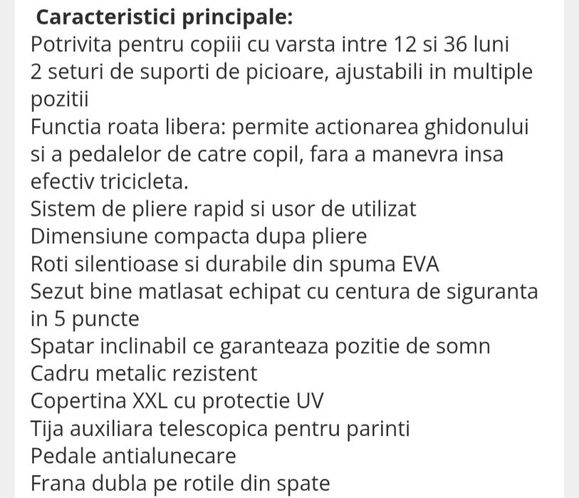 Tricicleta Qplay Rito+