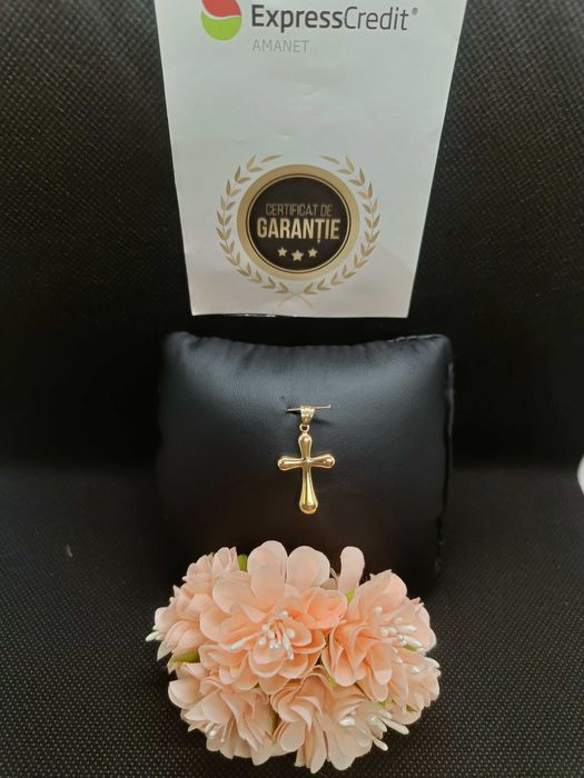 Pandantiv aur cruciulita 14K 1.21g (Ag16 Moldova b33624) - Garantie 2 ani!