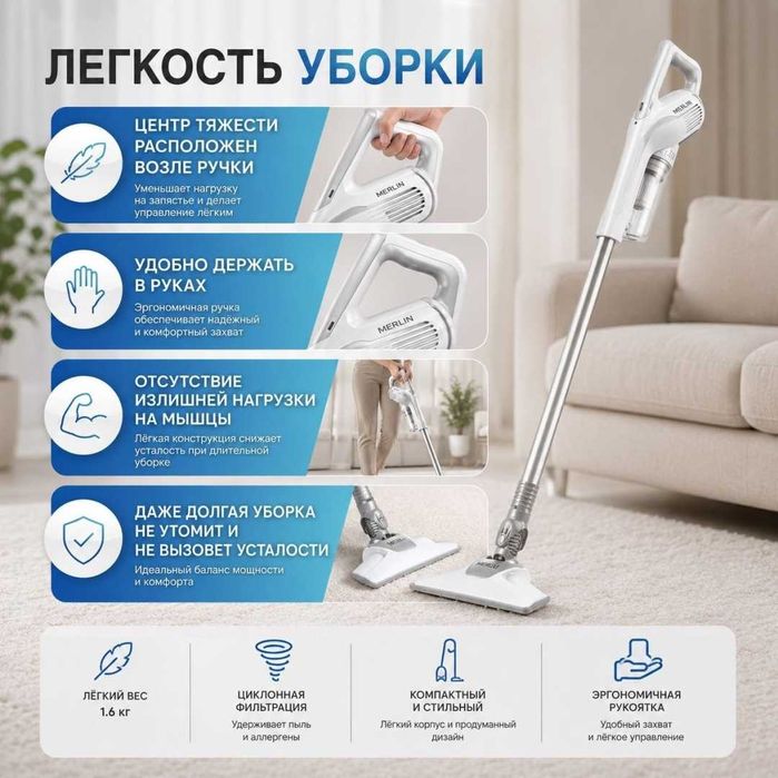 Пылесос Merlin SV-11 белый