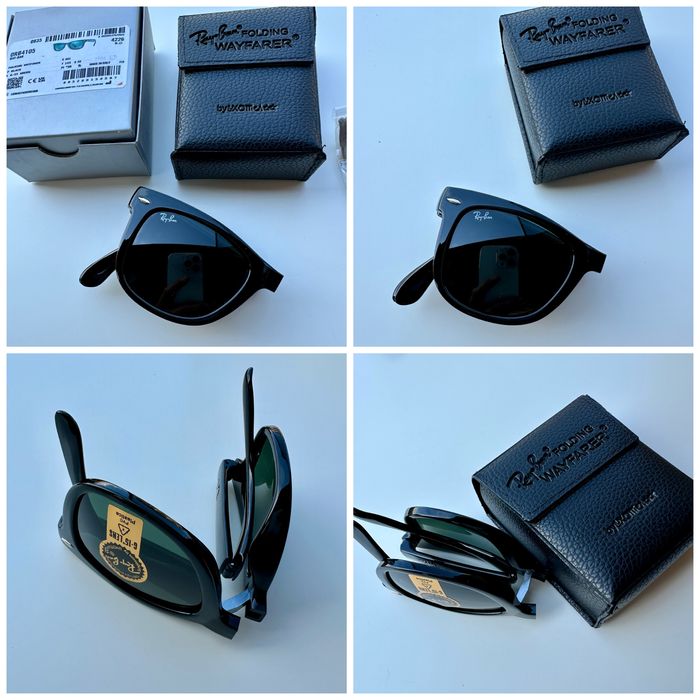 Ray Ban RB4105 Folding Wayfarer/G-15 Green/Made in Italy/ЧИСТО НОВИ