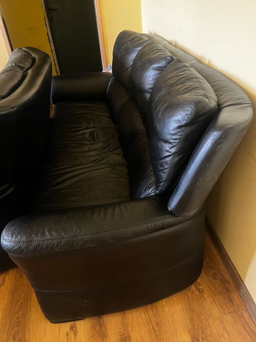 Диван 2 +3 естествена кожа.