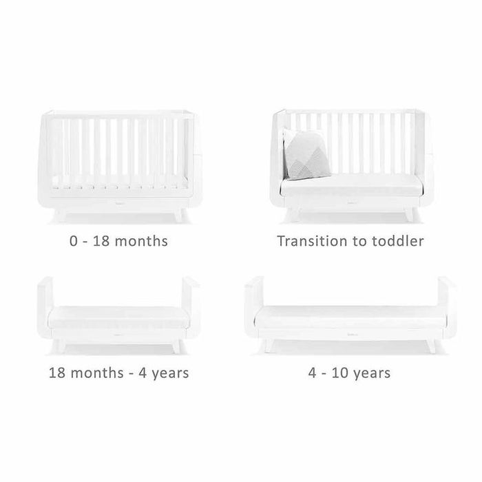 Бебешко трансформиращо легло SnuzKot Skandi White